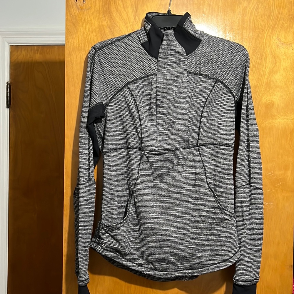 LULULEMON Base Runner Sweater Reflective Pockets Half Zip Top
